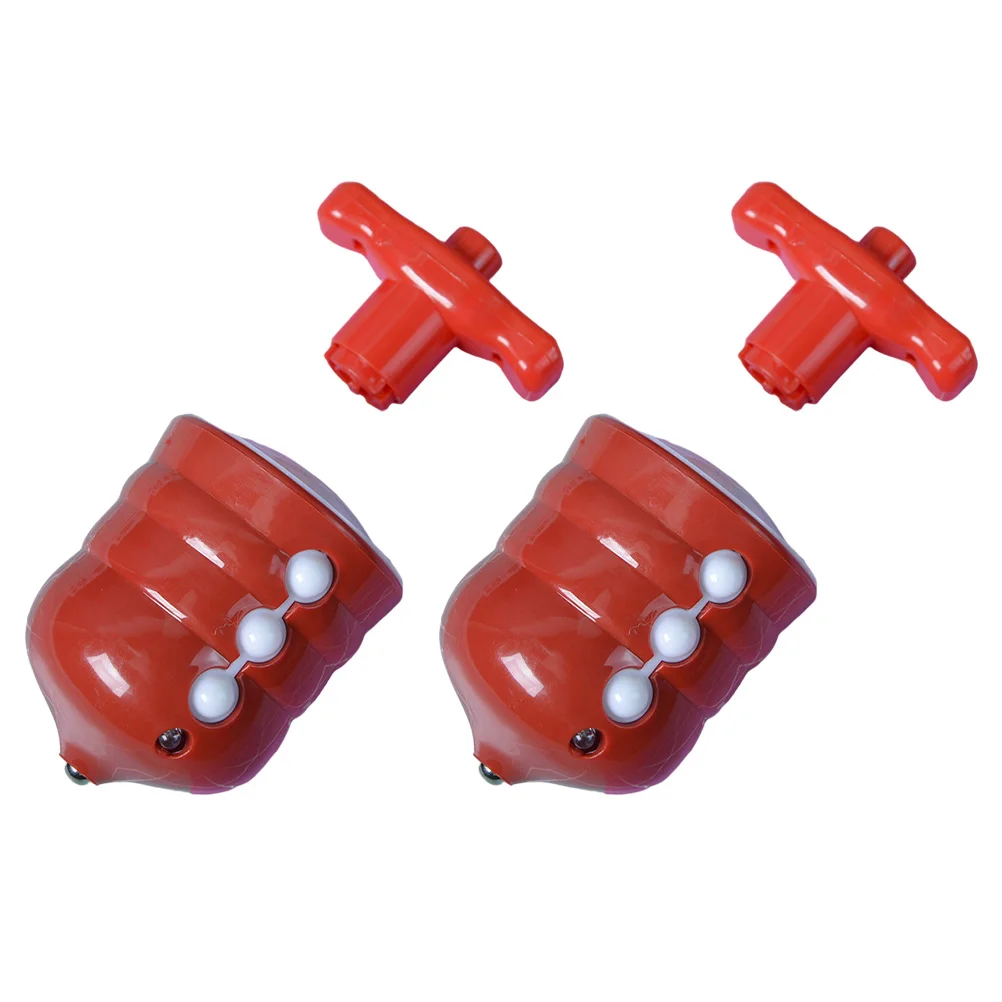 

2 Pcs Top Electric Tops Wooden Toys Flashing Plastic Kids Gyros Child