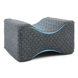 Orthopedic Memory Foam Knee Pillow for Enhanced Comfort and Support (Gray)