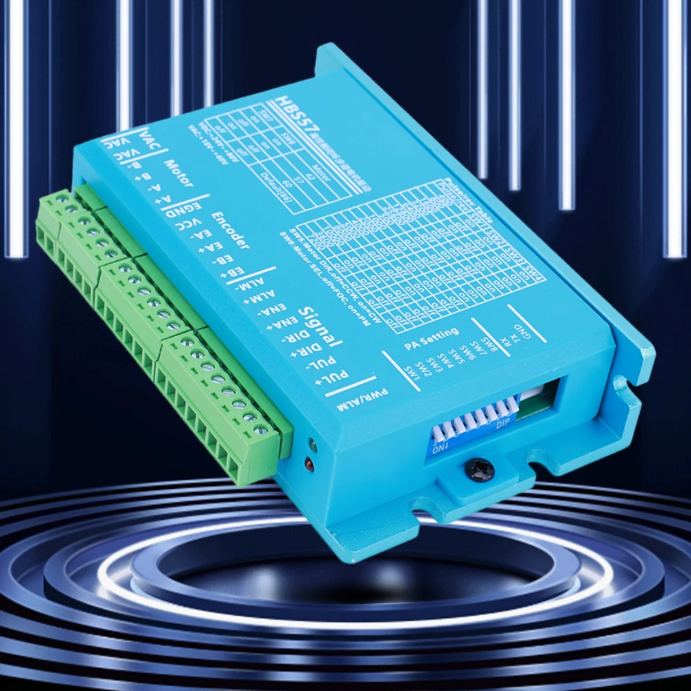 HBS57 하이브리드 서보 드라이버, AC20-80V/DC24-70V 스텝퍼 모터 드라이버 컨트롤러 인코더, Nema23/Nema24 스텝퍼 모터용 1000 라인