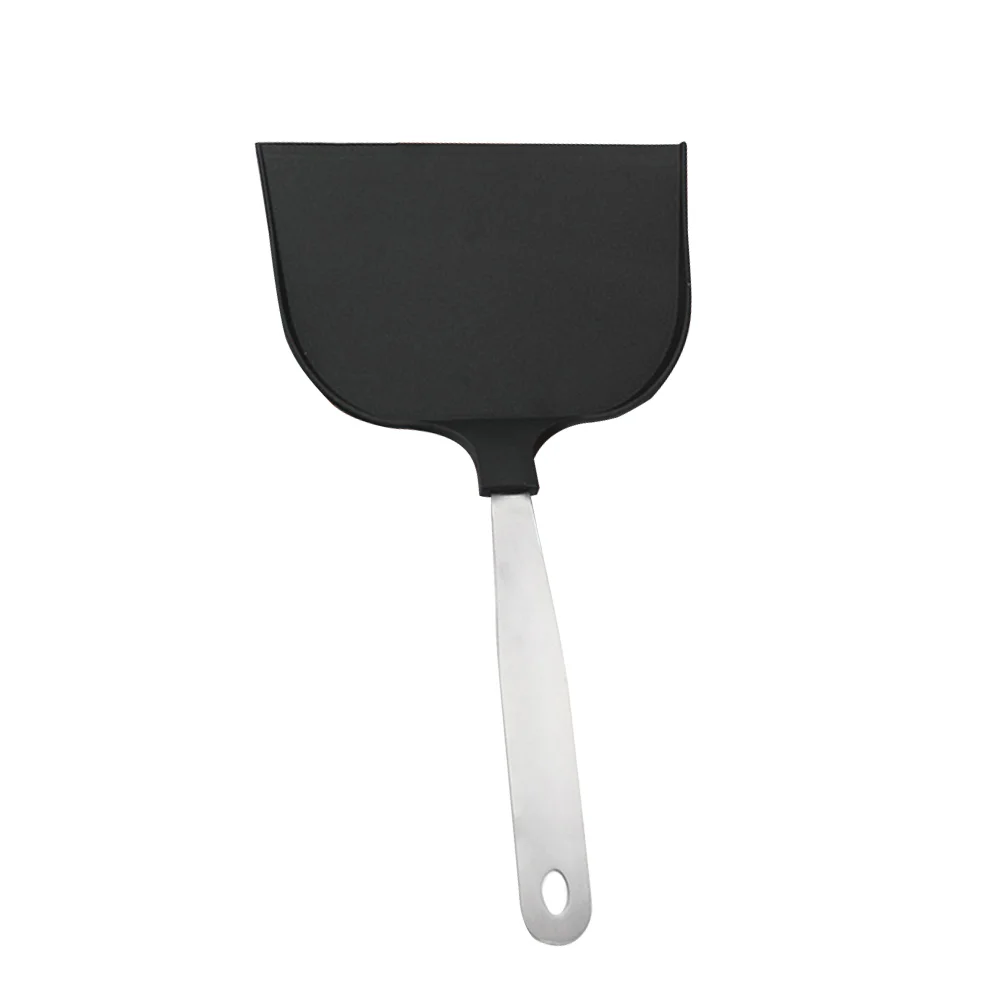 Non-stick Cooking Frying Fish Spatula Kitchen Utensil Steak (Black) Portable Wok Spatula