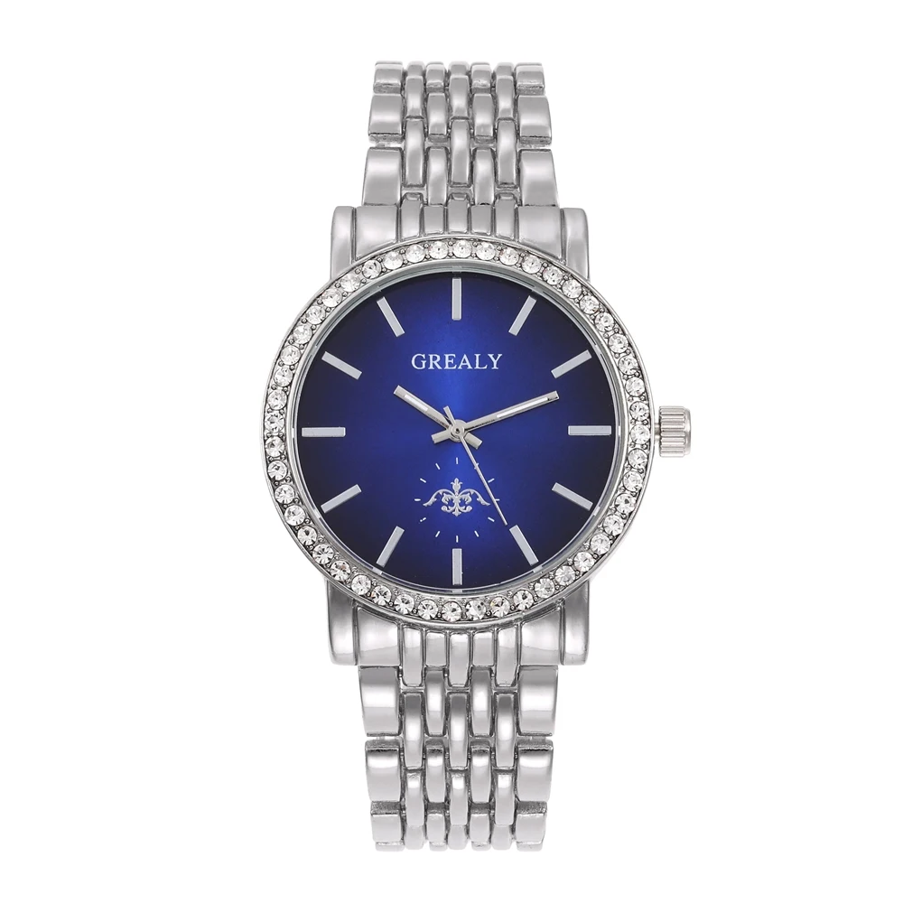 New Fashion Women Watches Casual Steel Band Wristwatch Scale Diamond Men Quartz Watch Stainless Steel Leisure Couple Watch Gift 6