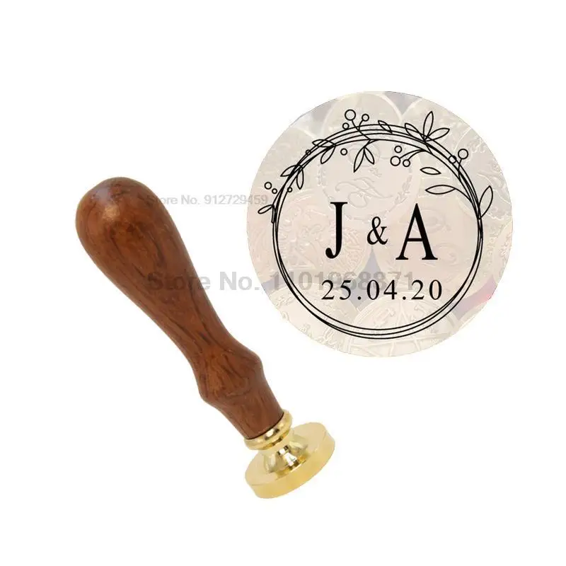 Sealing Wax stamp DIY customize Double Name 2 initials personalized