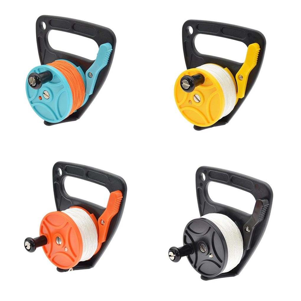 

Diving Rope Retractable Reel Line Winder Hand Crank Spool Wheel Orange