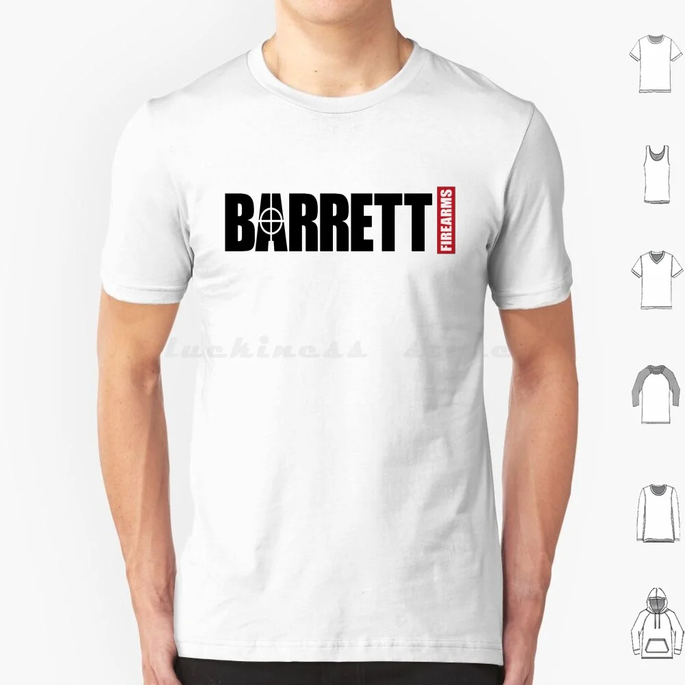 Barrett Logo T Shirt Uomo Donna Bambini 6Xl Barrett Savage Arms Winchester Benelli Ruger Guns Armi Da Fuoco Riffles Pistole Shoot
