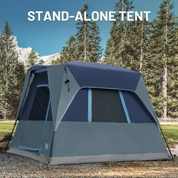 Tent with Movie Screen Weather Resistant Portable for Car SUV Van Camping, Includes Rainfly and Storag 4