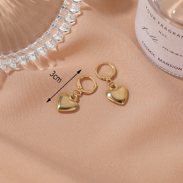 Trend Asymmetric Hollow Heart Earrings for Women 2021 Beautiful Girl Cute Party Jewelry Korean Yellow Blue Stdu Earrings 679