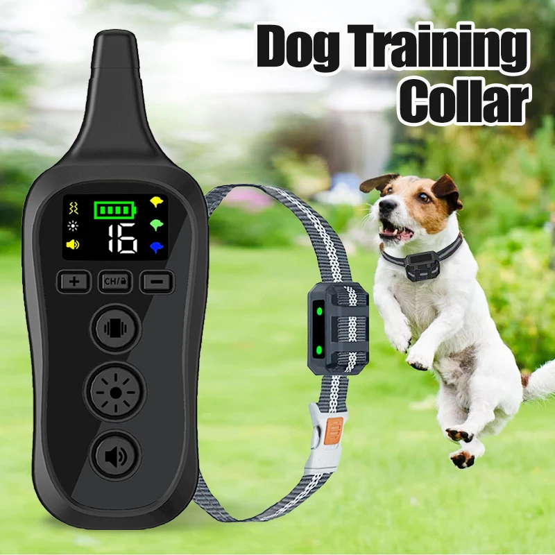 

Dog Training Collar Shock Vibration Sound Waterproof 300m Pet Dog Remote Control Rechargeable with Dog Training Collar