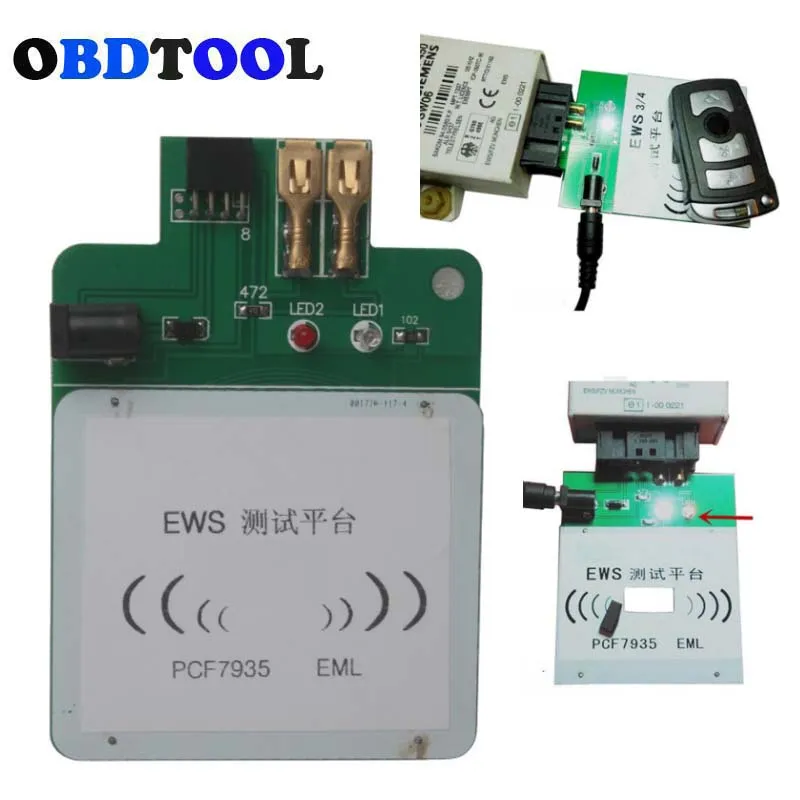 Ews3 Ews4 Piattaforma Di Prova Ricaricabile Per Bmw/Per Land Rover Ews Programmer Pcf7935 O Eml Electronic Chip Ews Test Platform