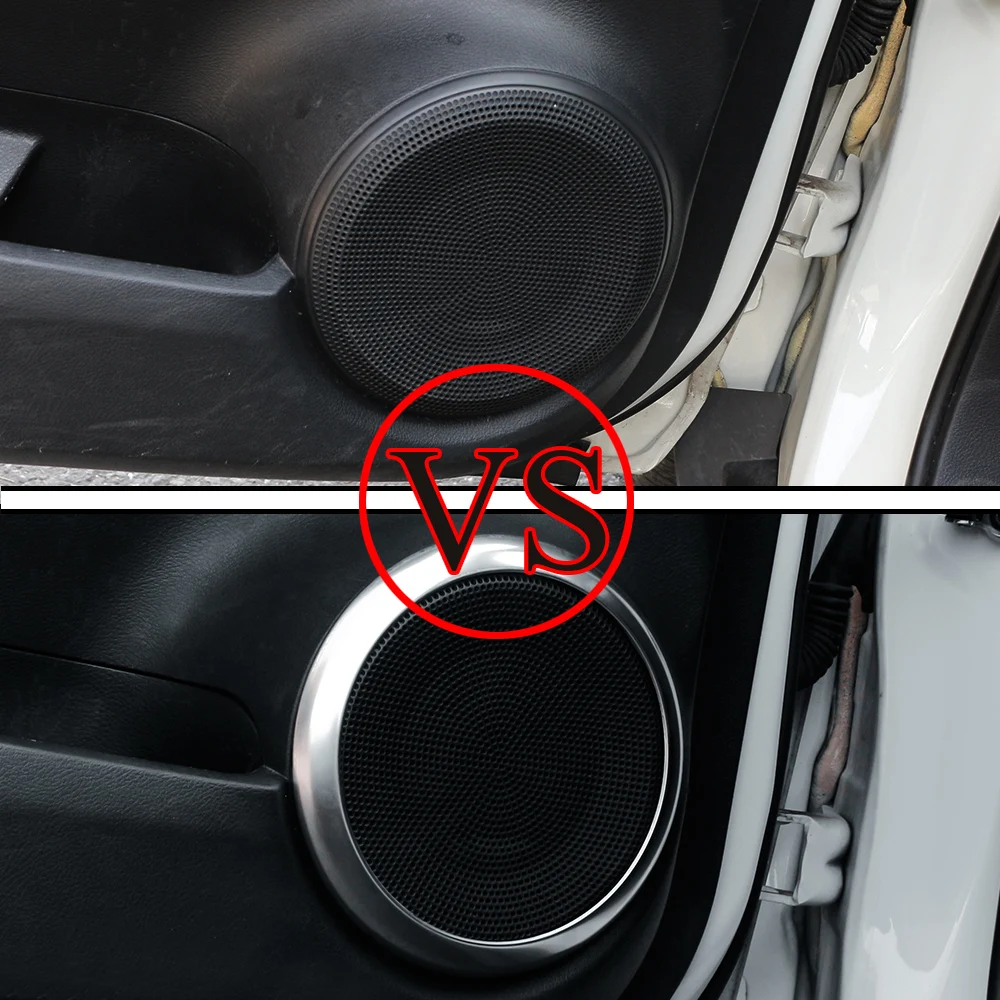 Auto Lautsprecher Tür Audio Panel Abdeckung Trim für Nissan Kicks 2017 2018-2023 Edelstahl Dekorative Schutz Zubehör – Detail 1