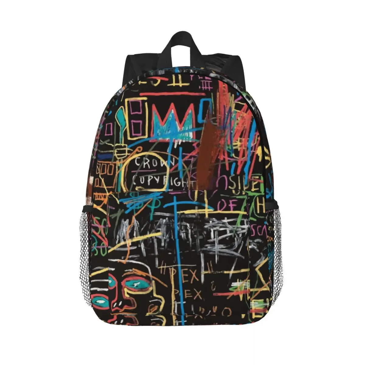 

Vectorised Famous New York Street Art Backpack for Girls Boys Basquiats School College Travel Bags Bookbag Fits 15 Inch Laptop