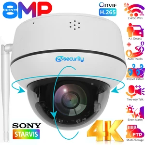 4K Dome Wifi PTZ IP Camera Outdoor Sony 8MP Human Tracking CCTV Surveillance Camera Indoor 2-way Audio Wireless Security Cameras