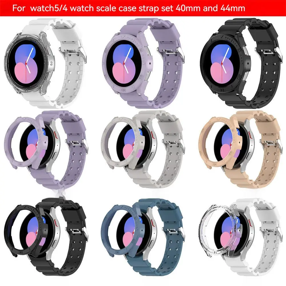 Cinturino Per Orologio Con Guscio In Scala Compatibile Per Samsung Galaxy Watch5 / Watch5 Pro / Watch4 / Watch4 Classic 40Mm / 44Mm