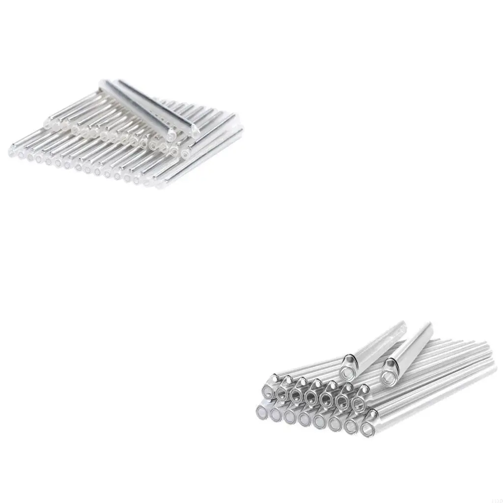 100pcs 1.3mm dia 45mm 60mm 길이 열 수축 튜브 1.3mm 강철 바늘 인기있는 투명한 PE 섬유 스플 라이스 튜브