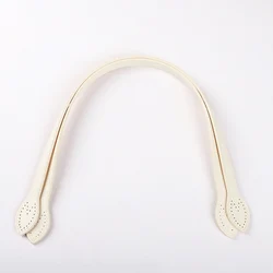 Set of 2 PU Leather Bag Straps - 60cm Replacement Handles for DIY Handbag Crafting and Accessories (Beige)