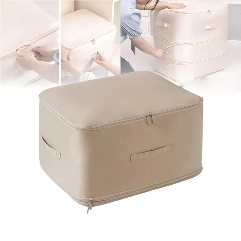 1PC Quilt storage bag Large capacity clothes quilt sorting bag compressible travel portable down jacket storage bag 5