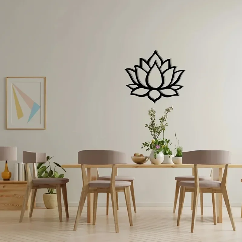 

1pc, Lotus Metal Wall Art, Room Decor, Christmas Gifts, Home Decor, Scene Decor Wall decor metal wall hanging