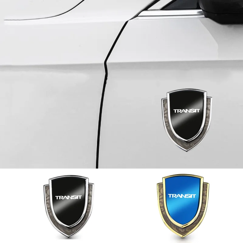 

3D Meta Car Sticker Auto Door Trunk Car Body Shield Emblem Protective Sticker For Ford Transit MK6 MK7 Accessories