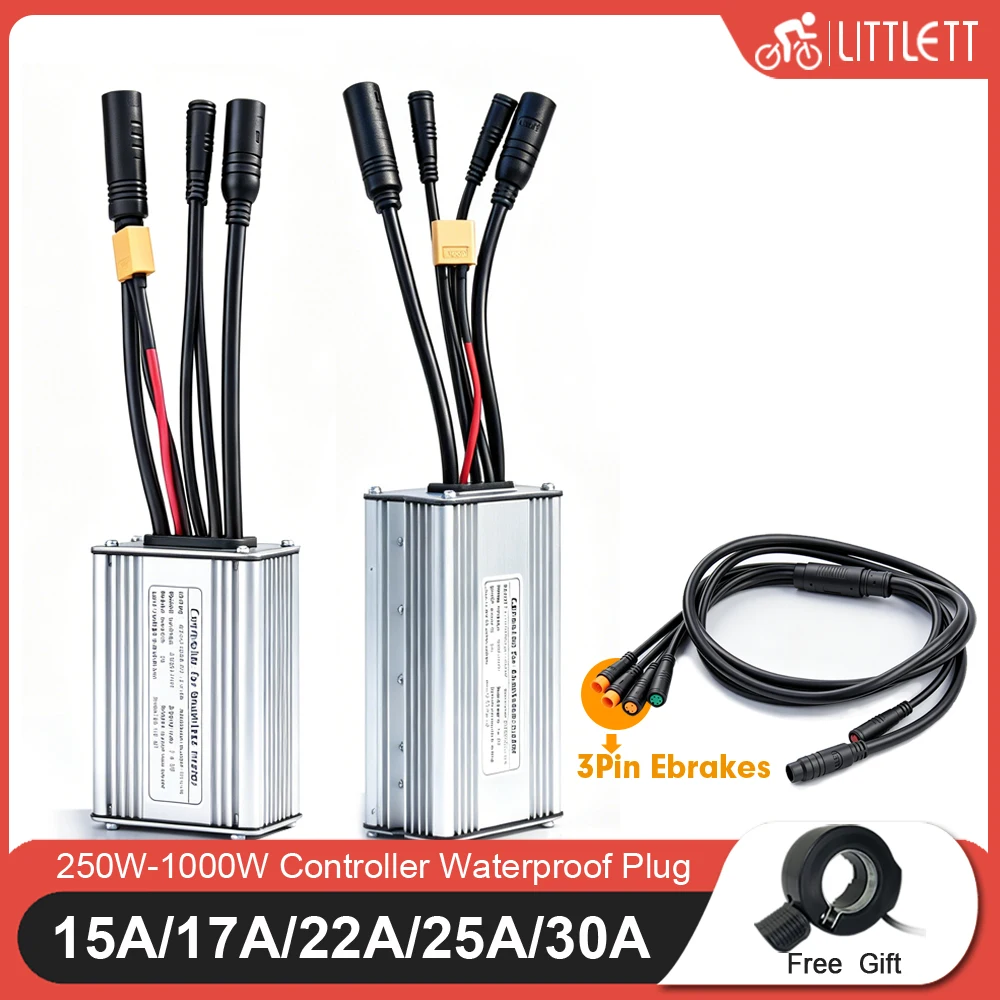 전기 자전거 KT 컨트롤러 36V 48V 방수 브러시리스 15A-30A 250W350W..