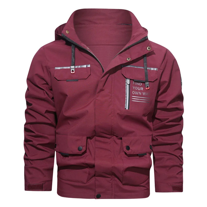 Man Jacket Free Shipping Trench Coat Custom Men's Sports Jacket Spring Oversize Outdoor Heating Trekking Heavy