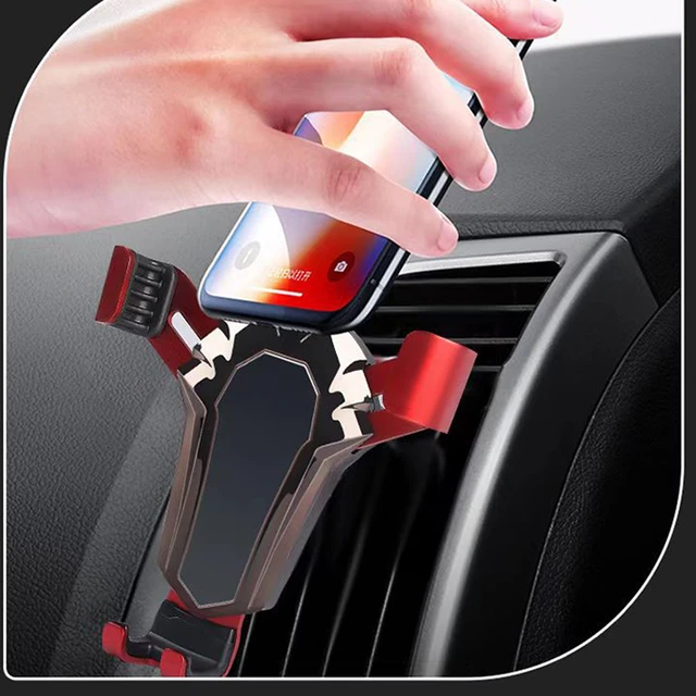 Soporte de coche de gravedad para teléfono, montaje de Clip de ventilación  de aire, soporte móvil para GPS para iPhone 13, 12, 11 Pro, Max, 8, 7,  Xiaomi Redmi, Samsung - AliExpress