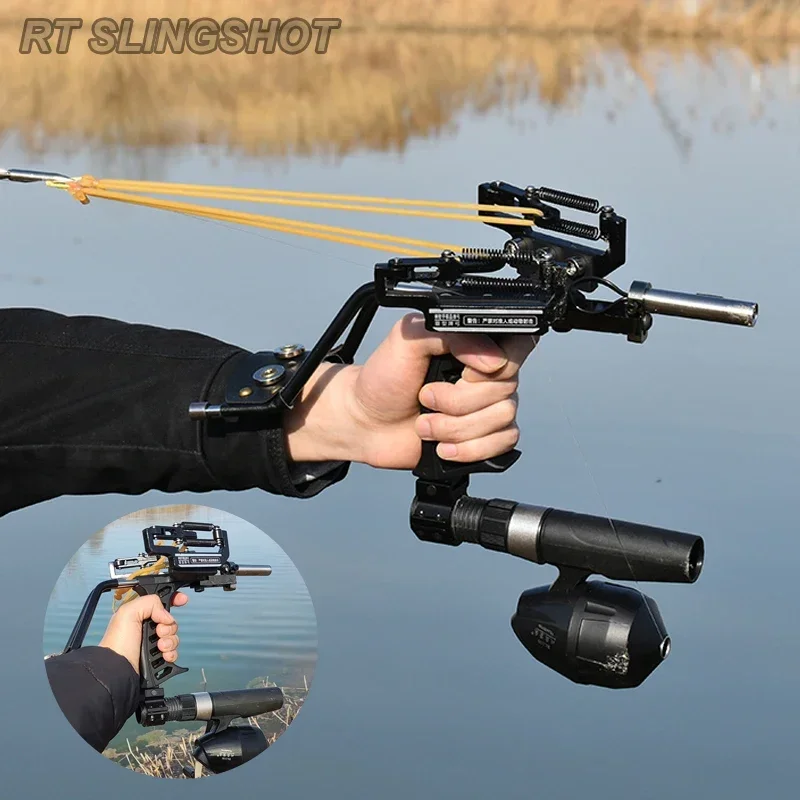 

Professional Slingshot For Hunting and Fishing Powerful Shooting Sports Set Precision Shooting Catapult With Laser Aiming