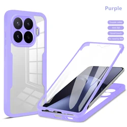 Shockproof Full Body Protective Case with Screen Protector for Xiaomi 17T Pro (Purple)