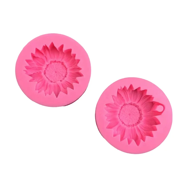 Napraforgó Virág Szilikon Penész Csokoládéhab Sütőszerszám Csepp Szalag Lyuk Aromaterápia Gyertya Gipsz - Image 6