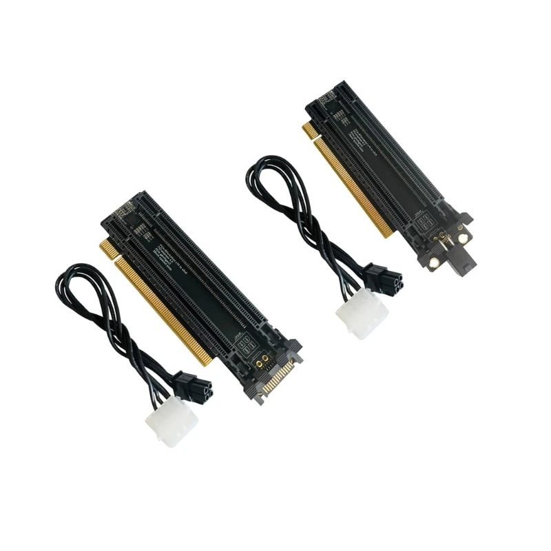 

PCIe-Bifurcation x16 to x8x8 PCIE4.0 x16 1 to 2 Gen4 Card 4P Power Port Split Card Expansion Adapter for PC