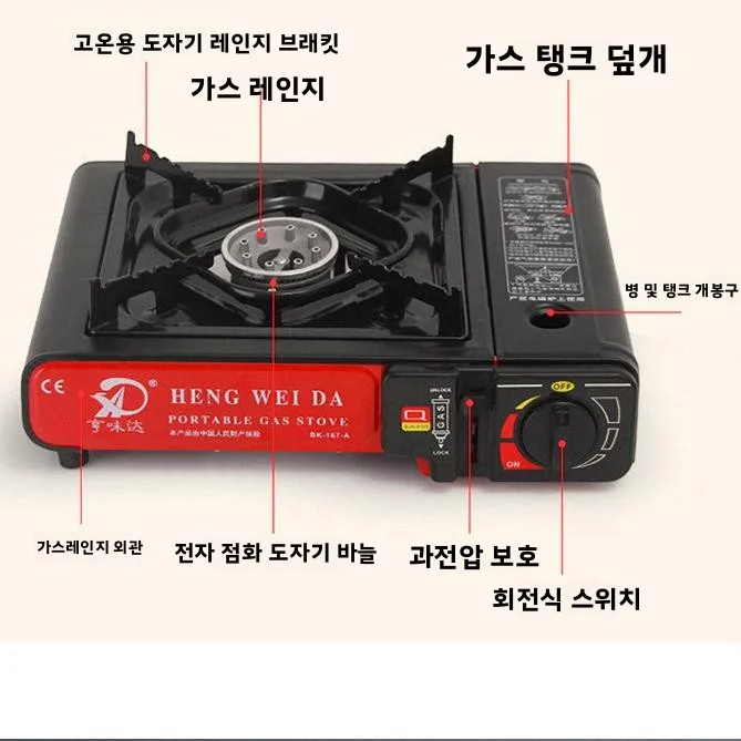휴대용 야외 듀얼 유저 차량용 가솔린 스토브 대형 트럭 캠핑 조리 스토브 차량용 스테인레스 스틸 Ksl001