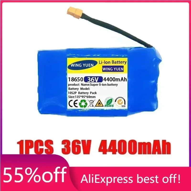 

36V Rechargeable Li-ion Battery Pack 12000mAh 12Ah Lithium Ion Cell For Electric Self Balance Scooter Hoverboard Unicycle