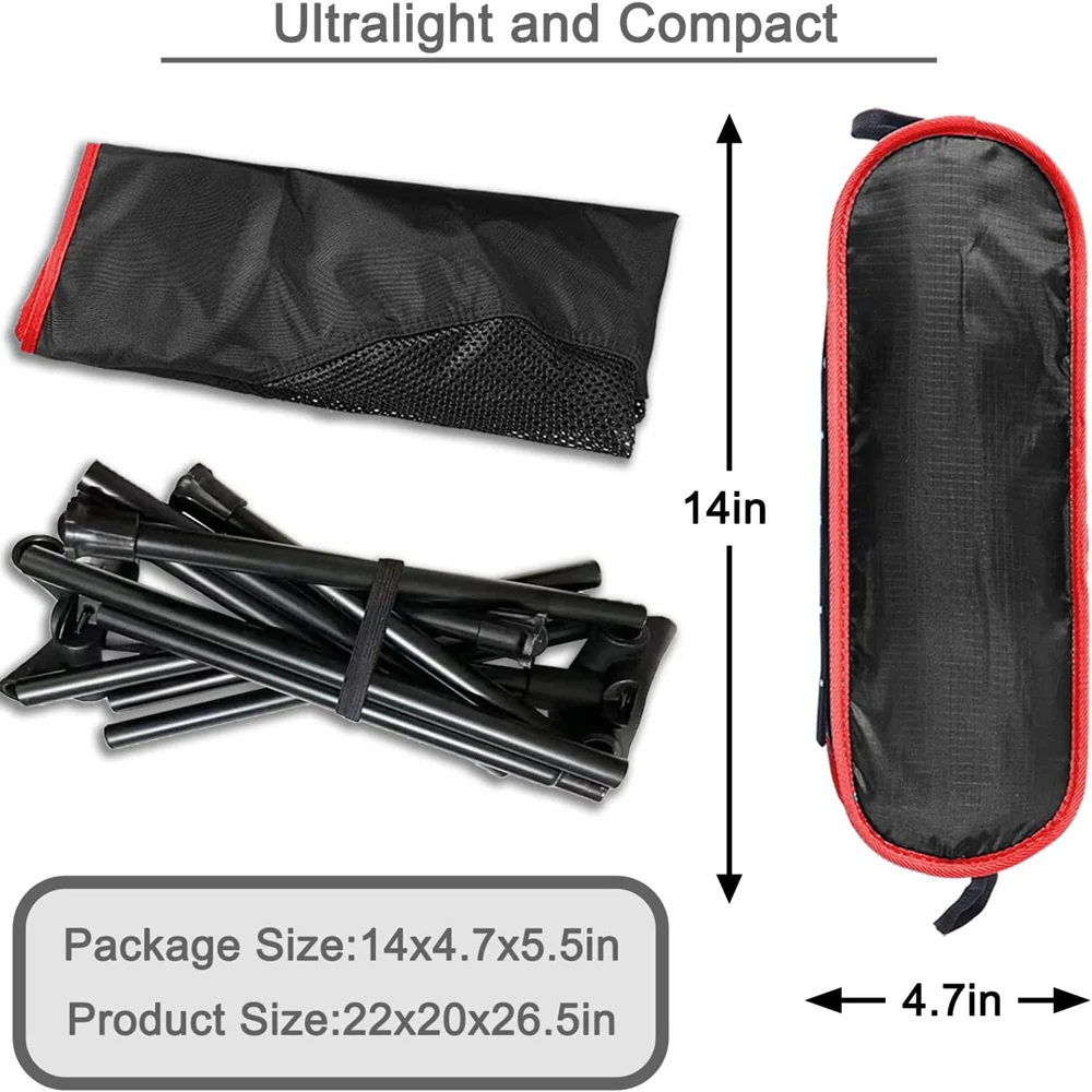 Ultralight Folding Fishing Chair, Portable Outdoor Camping Travel