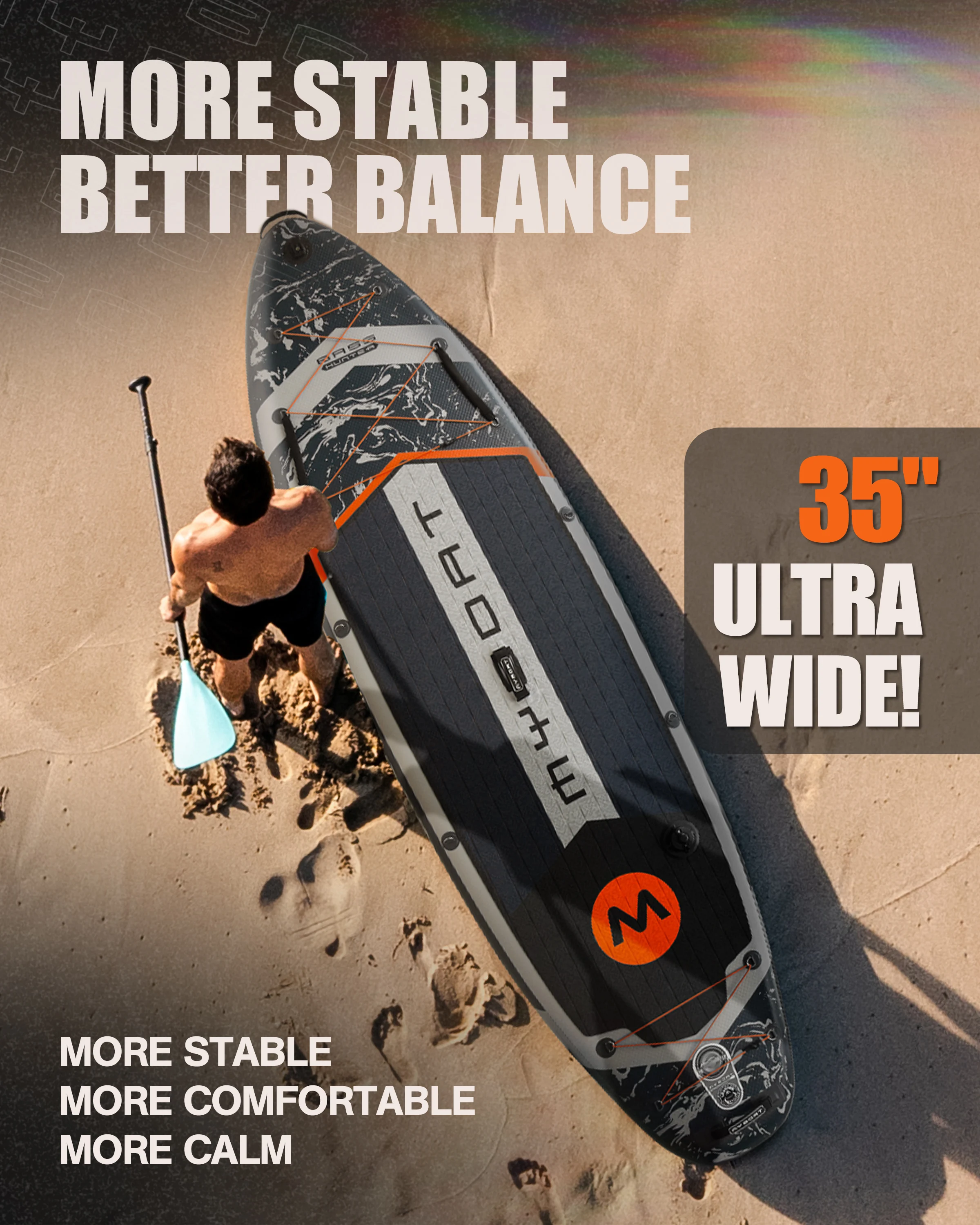 Extra Wide Inflatable Paddle Board – 11'6'' Adult Stand-Up 5