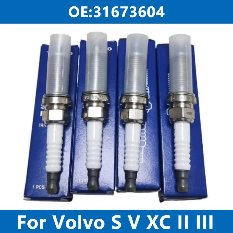 Car Spark Plug 31673604 ZXE24HLR For Volvo S60 S80 S90 V40 V60 V70 V90 XC40 XC60 XC70 XC90 T2 T3 T4 T5 T6 T8 4Pcs spark plug