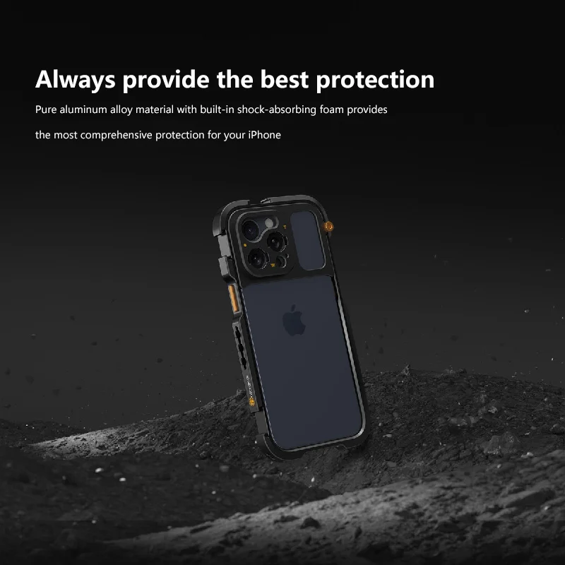 Fotorgear 금속 휴대폰 케이스, T 마운트 휴대폰 렌즈용 보호 휴대폰 케이스, 아이폰 15 프로 맥스용