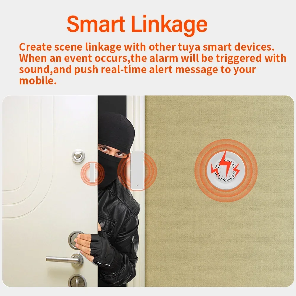 Smart Home Security WiFi Siren Alarm - 100dB Speaker, Tuya Zigbee Hub Required