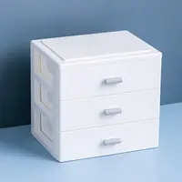 Multi-Layer Drawer Layered Storage Colorful Plastic Handle Box Dust-proof Drawer Style Cosmetics Storage Home Office 4