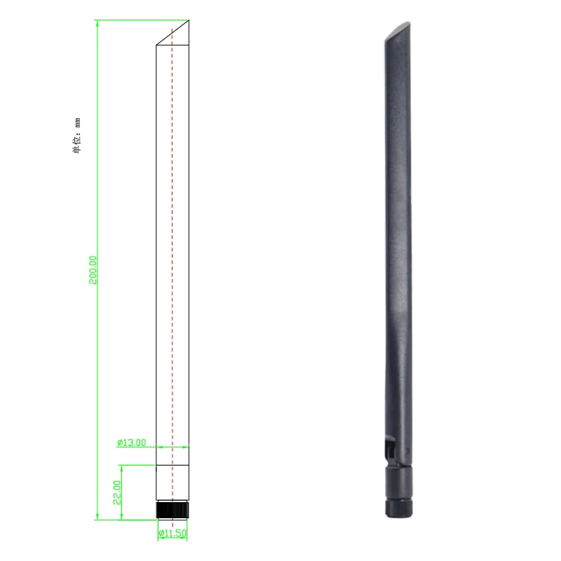Meshtstic 863-870MHz 902-928MHz용 LoRa 868MHz 915MHz 안테나 막대형 장거리 안테나 + U.FL 동축 피그테일 케이블