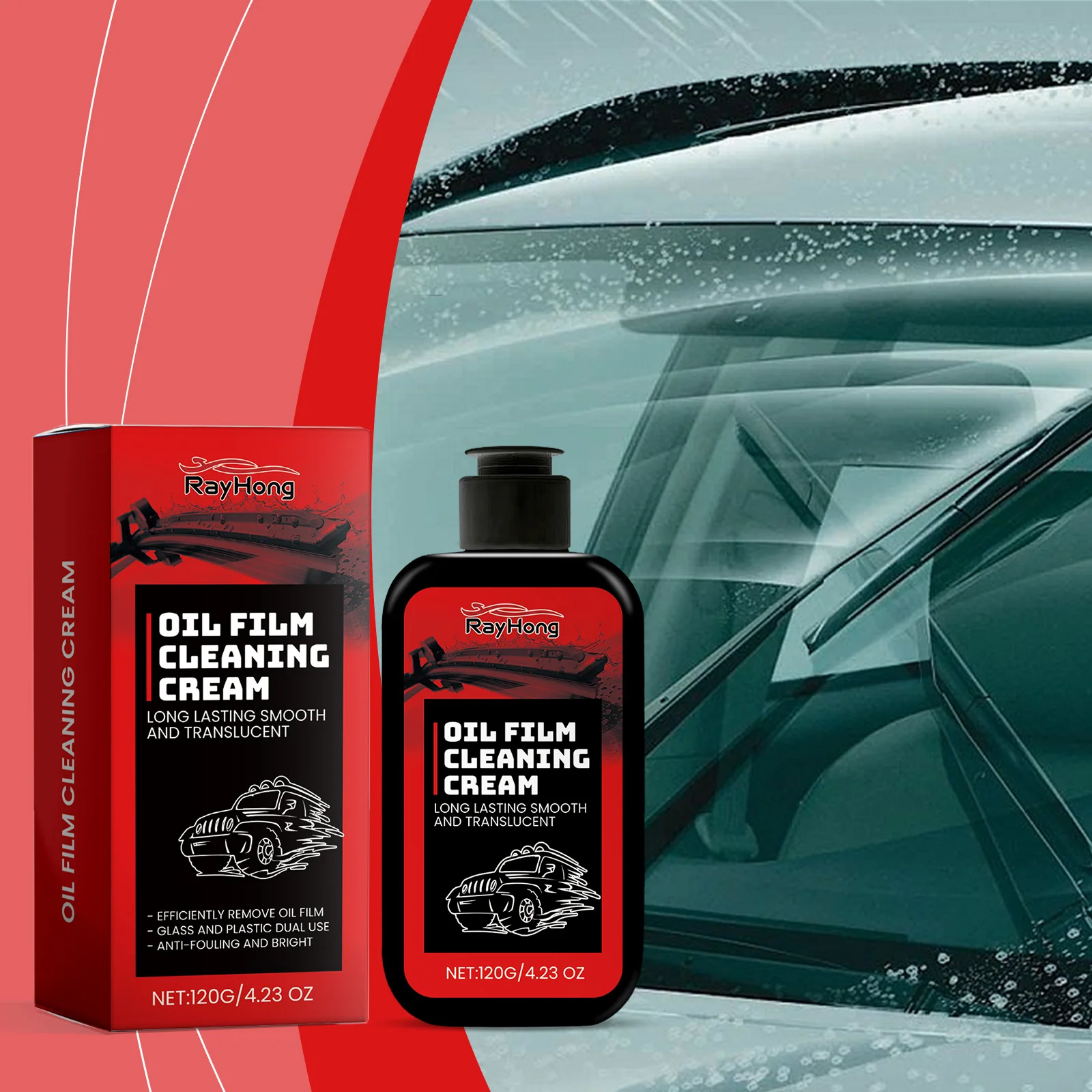Car Glass Oil Film Cleaner Glass Film Removal Windshields Decontamination Remover Cleaning Quick And Easy Solution Household