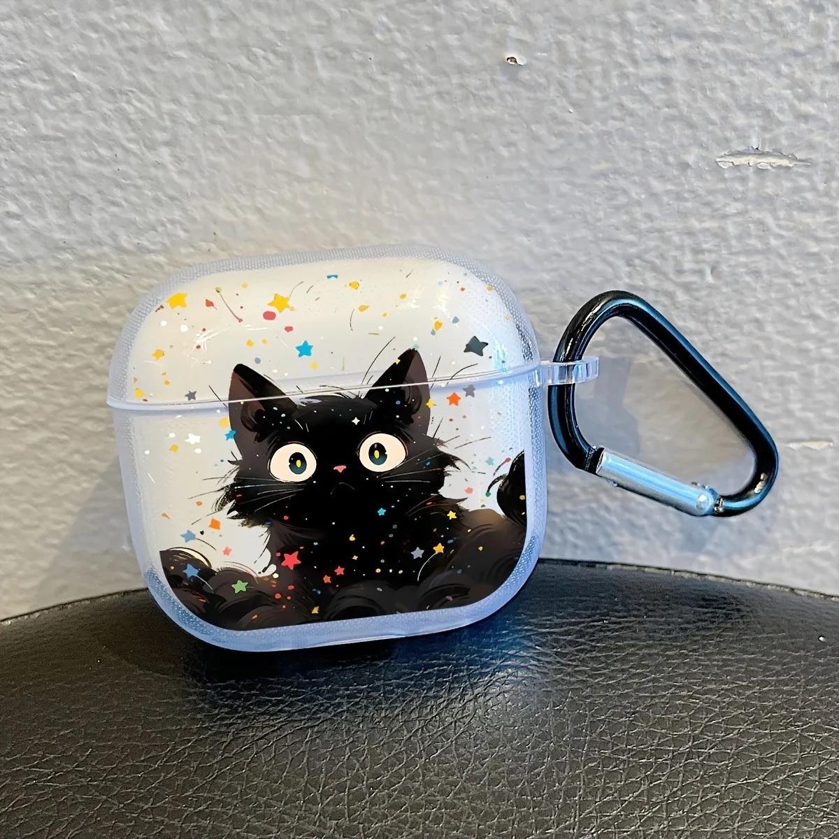 Cute Black Cat AirPods Case Protective Cover
