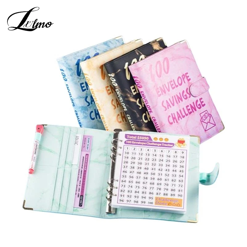 100 Envelopes Money Saving Challenge Budget Binder Password Lock Money Saver For Cash Cost Expense Organizer Notebook Binder