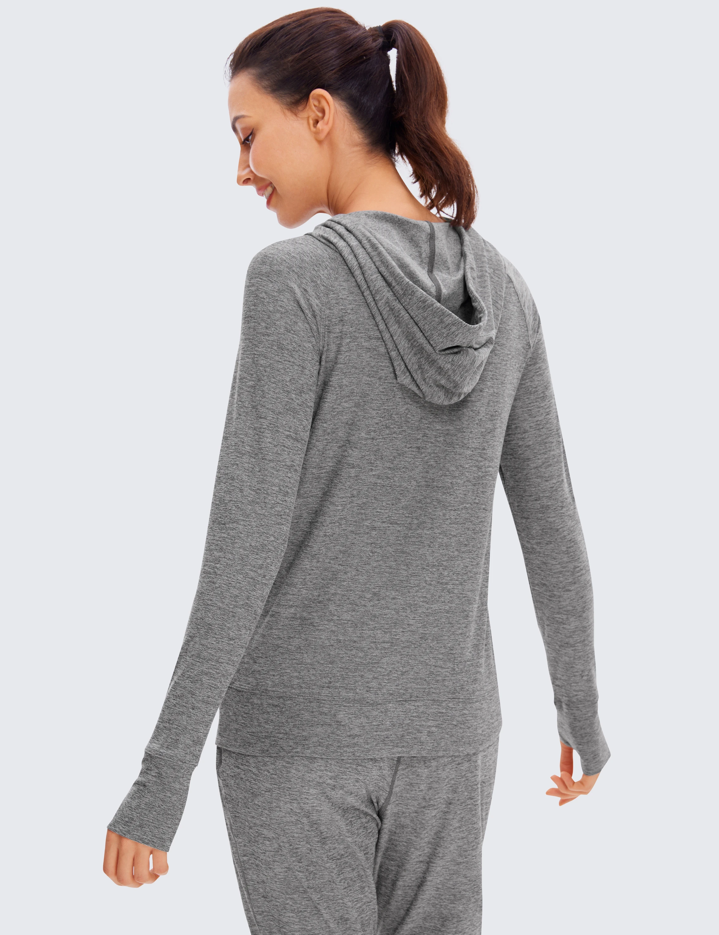 Women's Hoodie Long Sleeve Shirts Running Workout Top Pullover Sweatshirts with Pocket