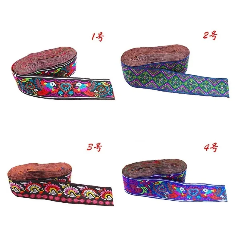 Nastri Jacquard Ricamati Etnici, Passamaneria in Pizzo per Decorazioni Fai-da-Te, Accessori per Abbigliamento e Copricapi, 5cm X 7 Metri - immagine 6