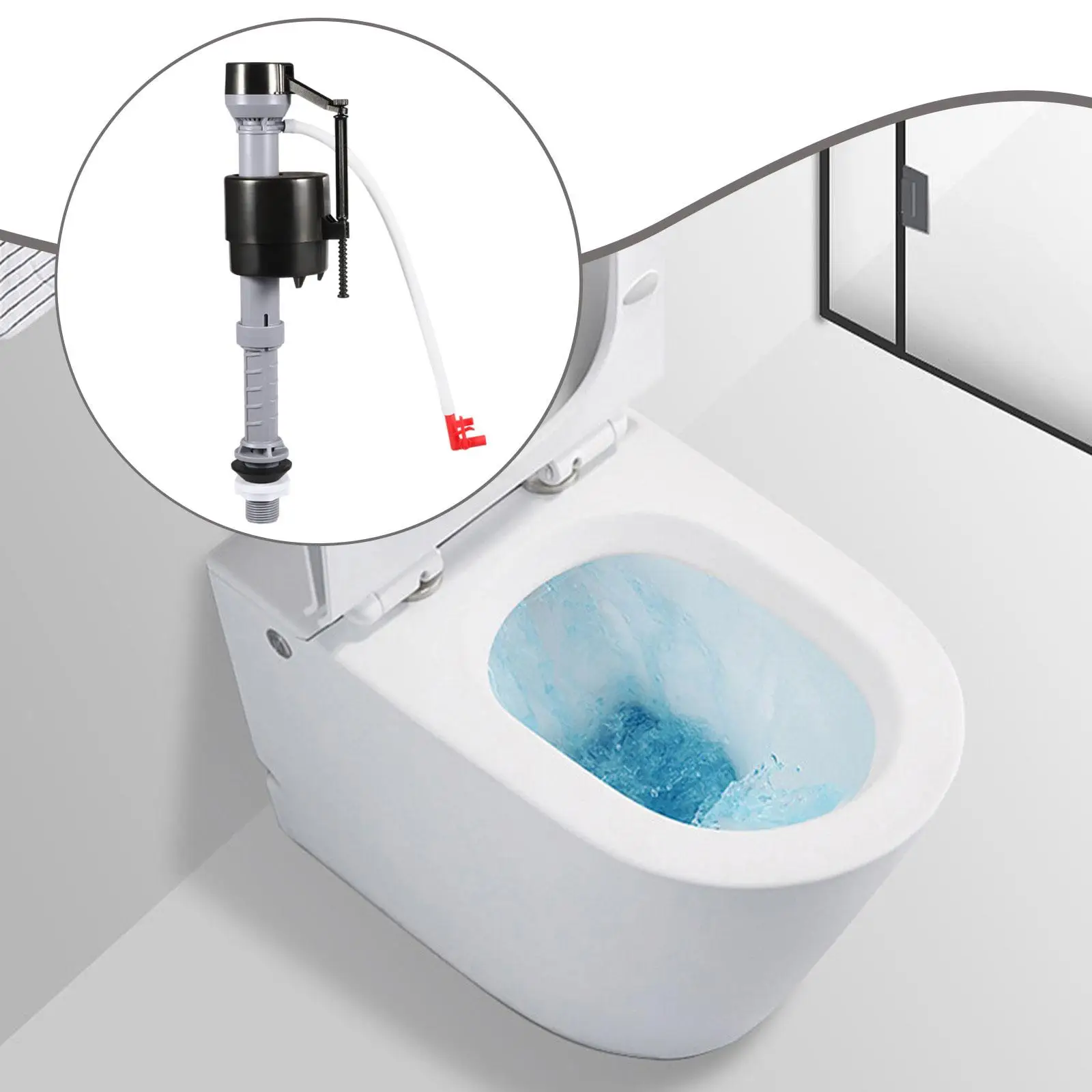 Toilet Fill Valve Tank Fitting Replacement Professional Tank Bowl Water Control High Performance Accessories Flush Valve