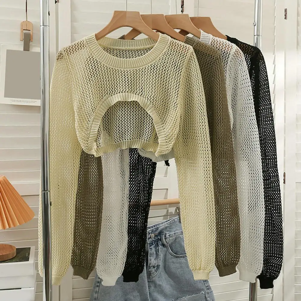 

Женская одежда для защиты от солнца, стильная женская рубашка с длинными рукавами и отверстиями, Легкая летняя рубашка с защитой от УФ-лучей