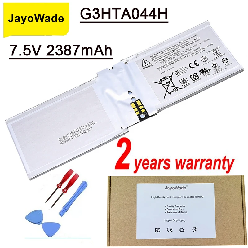 

JayoWade Factory G3HTA044H Tablet Battery For Microsoft Surface Book 2nd 13.5" 1832 Screen battery G3HTA045H 7.5V 2387mAh 18Wh