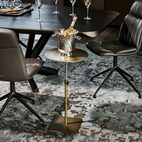 Table d'appoint ronde moderne en acier inoxydable doré, table de canapé relevable, nouveau design, vente chaude, table décorative confortable pour la maison 4