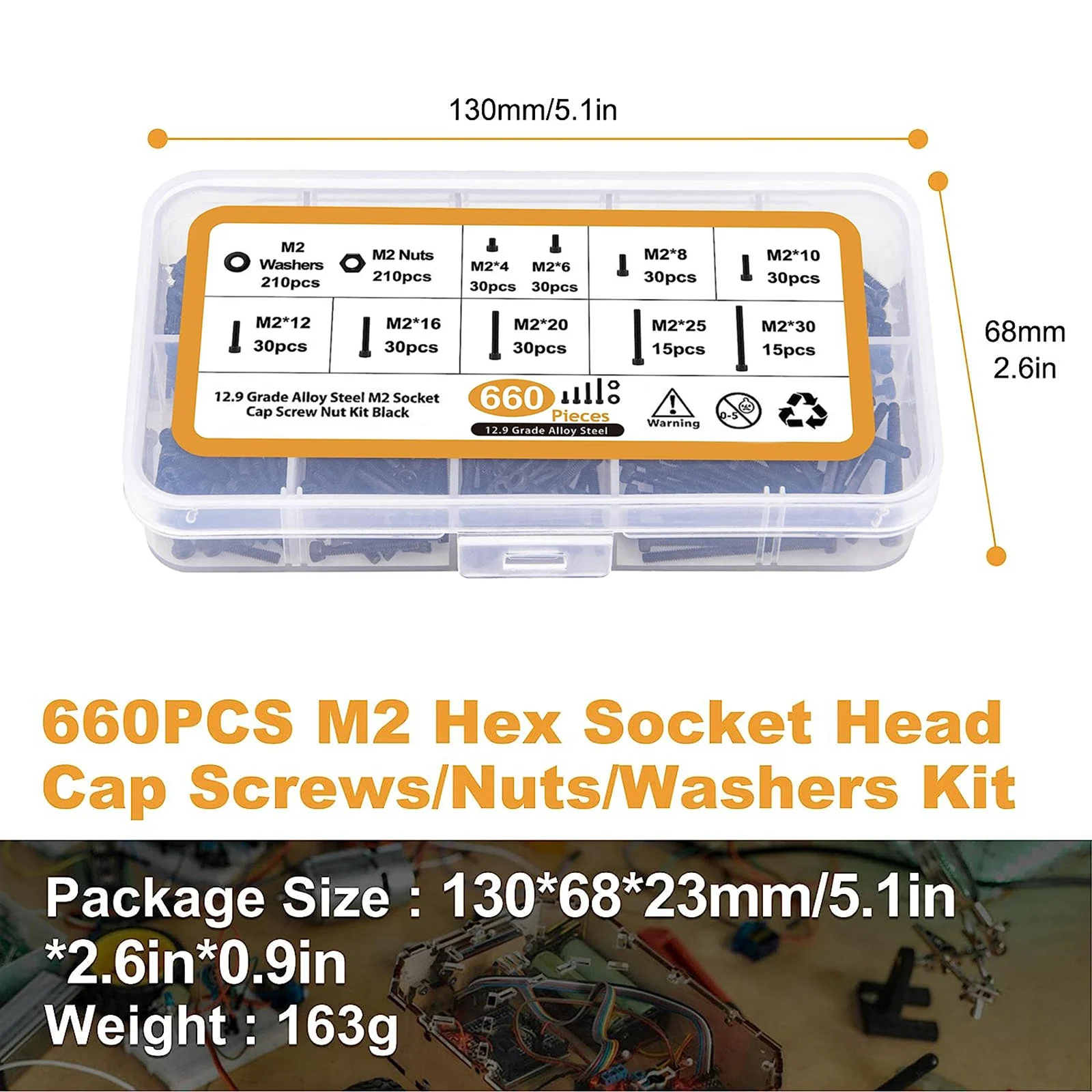 Bulloni Giallo Zinco 30 Viti A Testa Esagonale Grado 8 - 1/2-13 X 3-3/4", Finitura Giallo Zinco, Per Applicazioni Pesanti Viti Esagonali Grado 8 - Foto 6
