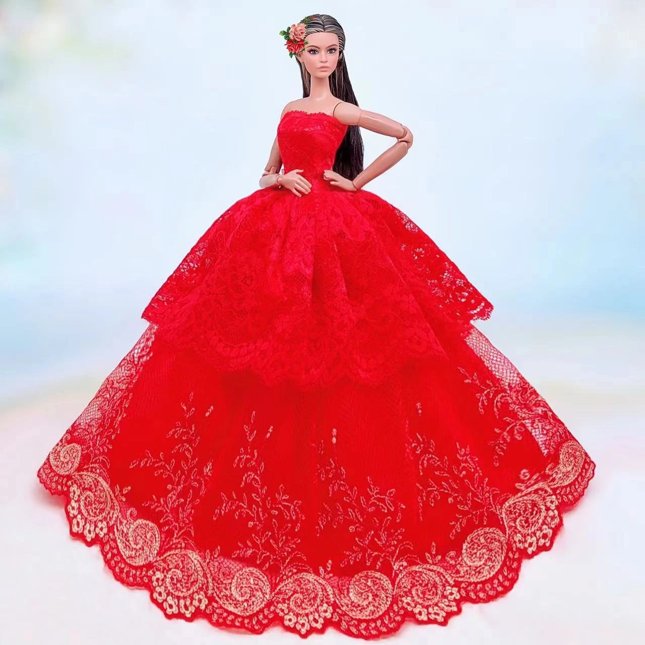 verloving Intact rijk Accessories Clothes Barbie Dolls | Wedding Dress Set Barbie Doll - Barbie  Red Dress - Aliexpress