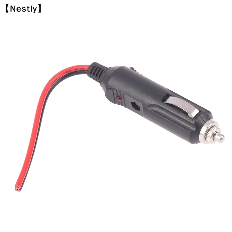 구리 와이어 고출력 12V 24V 자동 20A 남성용 자동차 시가 라이터 LED 소켓 플러그 커넥터 어댑터〔Nest〕