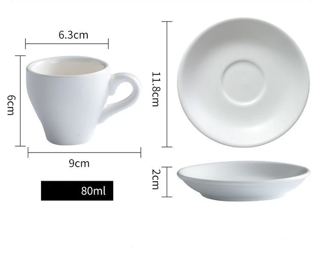 80ml Ceramic Nespresso Cups Seven Colors Coffee Cups Set Mini Cups